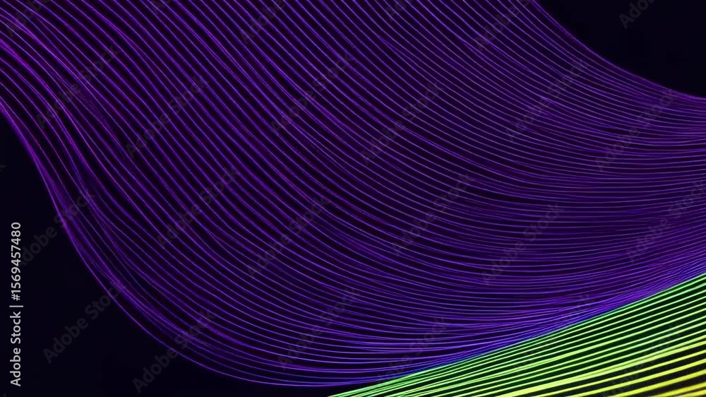 Aufkleber abstract wavy lines in blue, purple, and orange create a dynamic and colorful background pattern