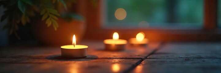 Serene Candlelight Calming Atmosphere for Meditation and Mindfulness Practices