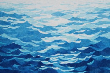 Obraz premium Abstract painting of ocean waves with light reflecting on the water surface