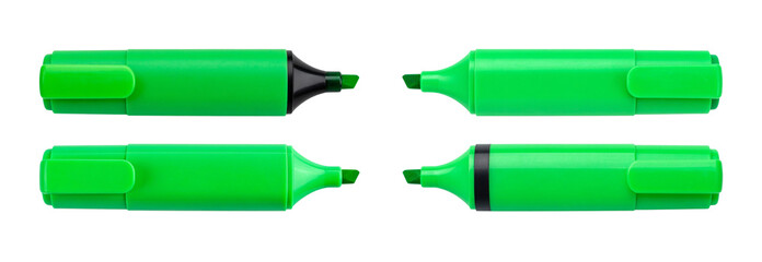 Collection of Colourful highlighter pen isolated on transparent background, perfect for adding a touch of color to your designs