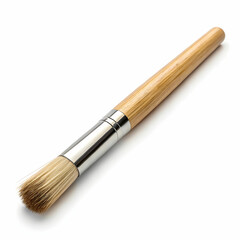 Fototapeta premium A paintbrush featuring a smooth bamboo handle and high-quality bristles