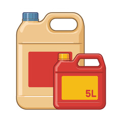 Two Plastic Liquid Containers 5L and Larger