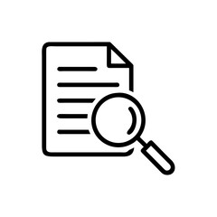 Editable Line Document Icons Set – File, Report, Checklist, Folder, Text, and Data Management Vector Symbols