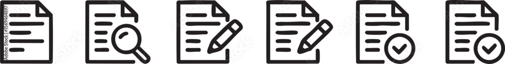 Poster document icon with text lines: a simple and clean vector illustration for paperwork, files, and info