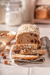 Homemade delicacies bread baked in home bakery.