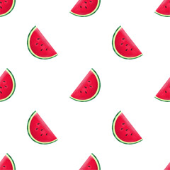 Cute watermelon fruits pattern background vector design
