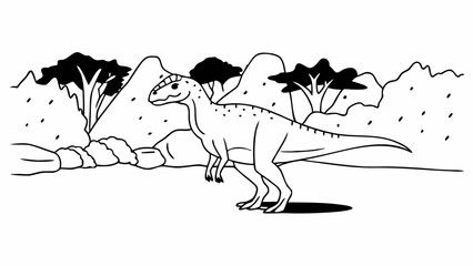tyrannosaurus dinosaur vector illustration