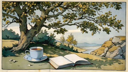 still life with a book