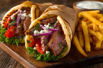 Two delicious Greek gyros