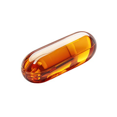 Amber Capsule Isolated Medicine Pill Pharmaceutical Healthcare Transparent on transparent background