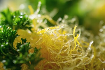 Irish moss salad with lemon, parsley, and sea salt.
