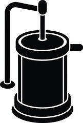 Butter churn silhouette vector graphic illustration