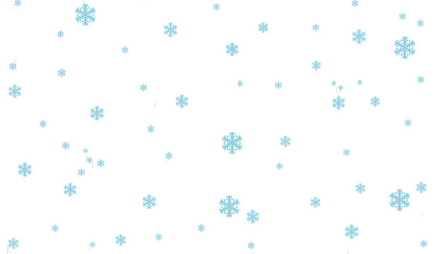 Light blue snowflake falling winter pattern. falling snowflake vector illustration png