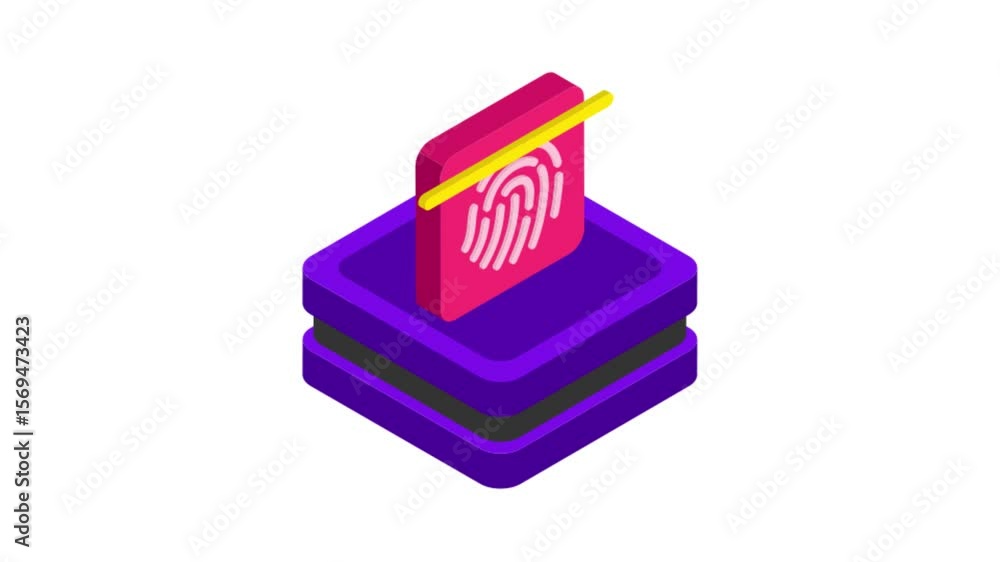 Poster thumbprint icon animation mp4 file
