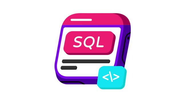 Sql Website Icon Animation MP4 file