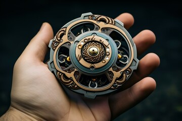 Watchmaker presenting a complex and beautiful watch movement, showcasing the craftsmanship and precision of horology