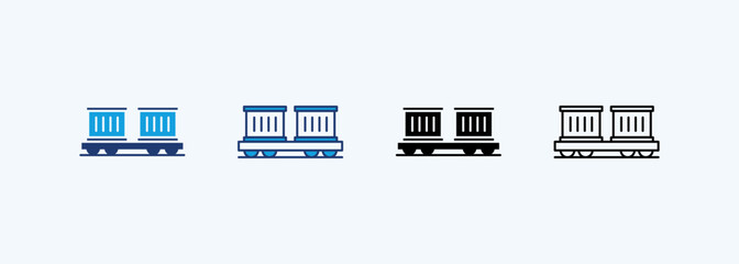 Freight Icon Set Multiple Style Collection