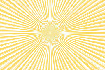 Radiating yellow lines on white background
