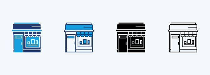 Retail Store Icon Set Multiple Style Collection