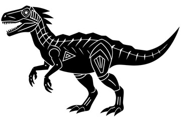 Vector art of silhouette of a dinosaur 