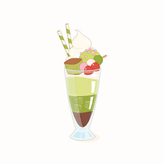 matcha parfait dessert