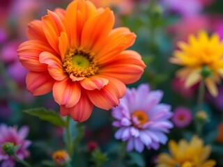 Leuchtend bl&uuml;hende Sommerblumen