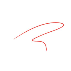 Red Abstract Brush Stroke, Isolated Marker Lines on Transparent Background, Bold Ink Strokes for Design and Art