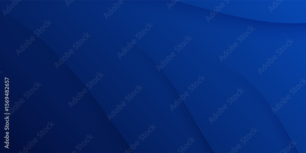 Poster dark blue abstract background with smooth curved shapes and gradient layers, ideal for professional 