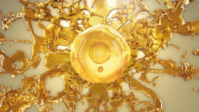 Collagen and vitamin drop. Care product emulsion essence. Vitamin omega fatty acids.