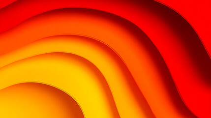 3d render of abstract background with wavy orange and red layers