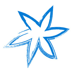 Playful blue hand drawn star doodle vector, ideal for creative designs, kids’ graphics, fun illustrations, logos, and decorative elements. © Shams Sumon