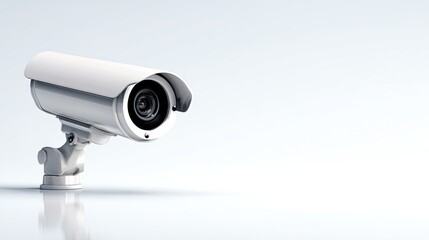 Modern security camera providing surveillance and monitoring capabilities.
