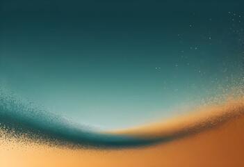 Golden Dust Flow in Teal Sky – Abstract Motion Art