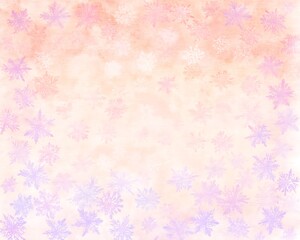 Delicate snowflakes on a pastel background.