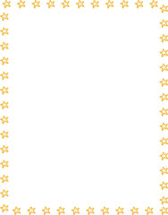 Hand-Drawn Decorative Star Border – Vector Frame
