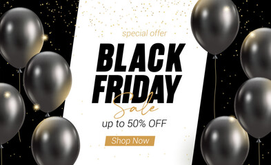 Black friday sale banner template background. Black friday special offer banner for social media or web banner. Super sale promotion for black friday sale
