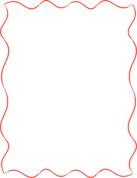 Hand-Drawn Decorative Swirly Border&ndash; Vector Frame