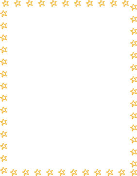 Hand-Drawn Decorative Star Border &ndash; Vector Frame