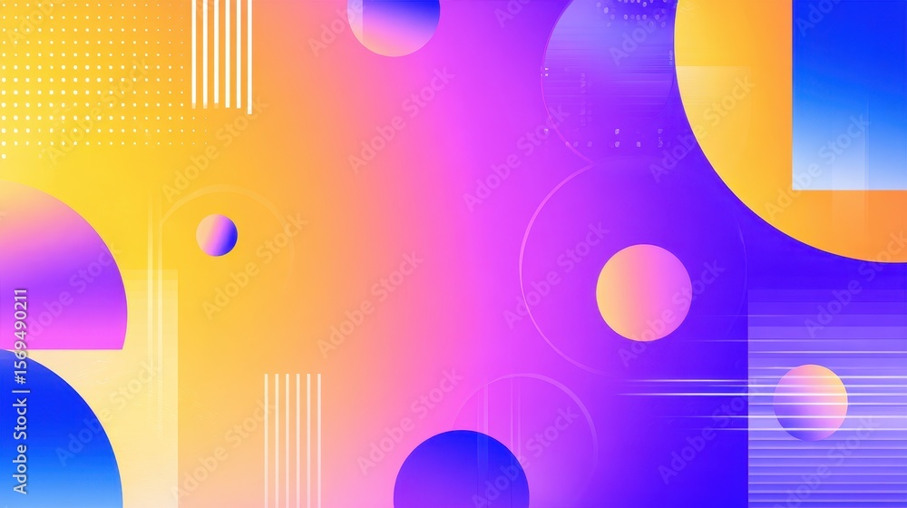 Poster abstract colorful background with geometric shapes and gradients for design projects