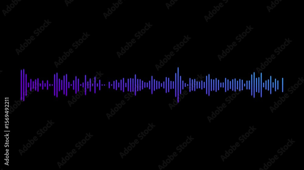Poster sound wave animation. audio waveform motion. abstract sound wave. voice and soundtrack wave. voice a