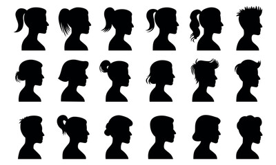 Cameo women silhouette set