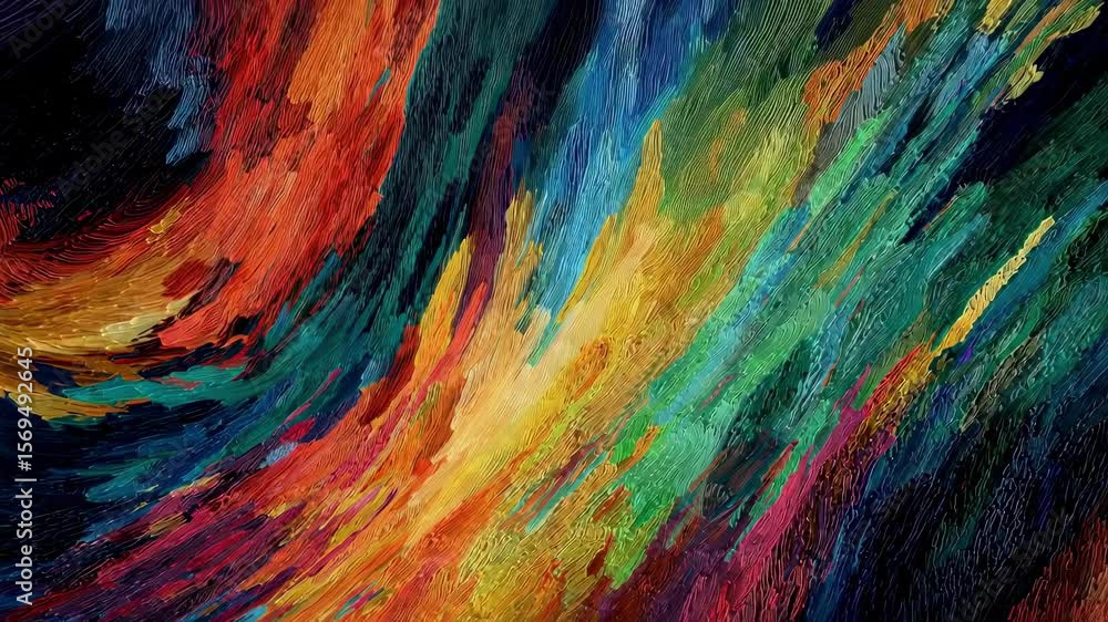 Poster experience a sensory overload of swirling colors and abstract shapes, as this immersive video pushes