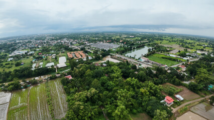 aerial view of city