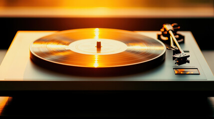 Minimal jazz, A warm room featuring a Miles Davis album with a vinyl record spinning.