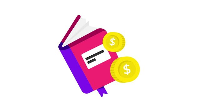 Business Study Icon Animation MP4 file