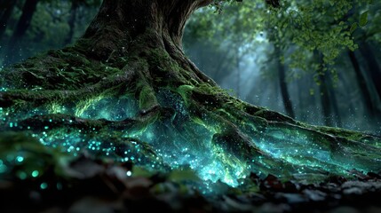 Enchanted grove mystical forest photography with magical light