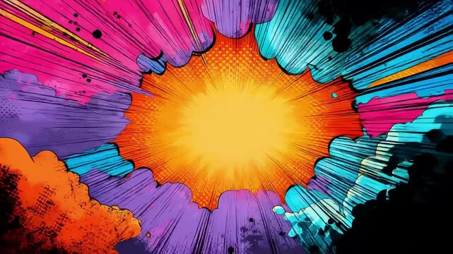 Turn up the funk with this colorful Retro Pop Art Explosion background