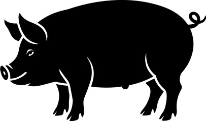 Pig silhouettes vector illustration