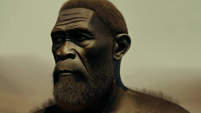 Australopithecus africanus posing for the camera