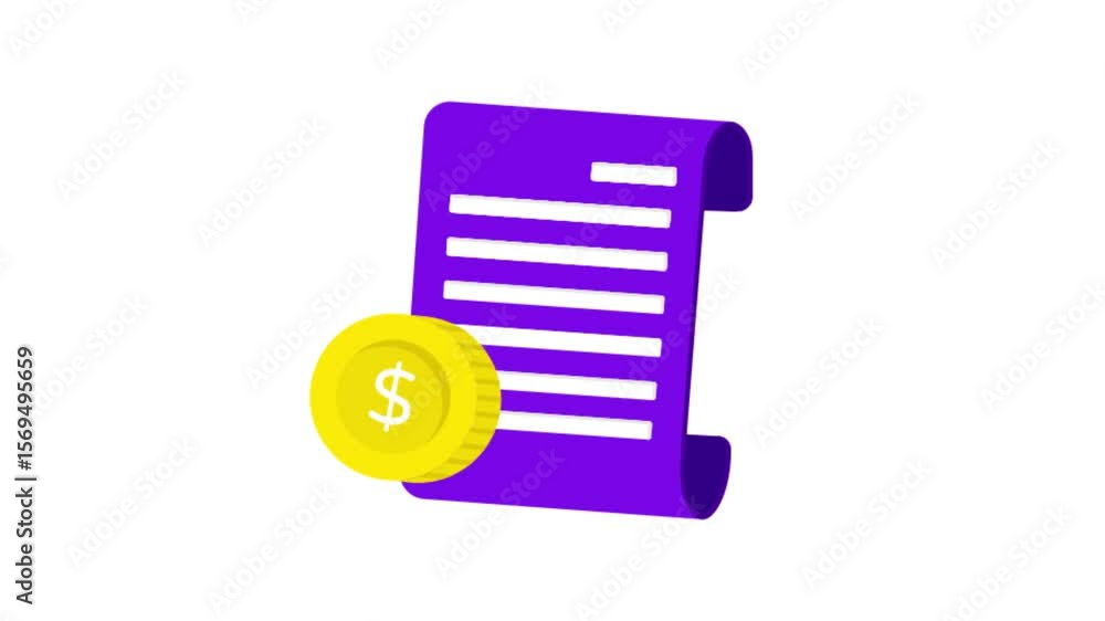 Poster search report icon animation mp4 file